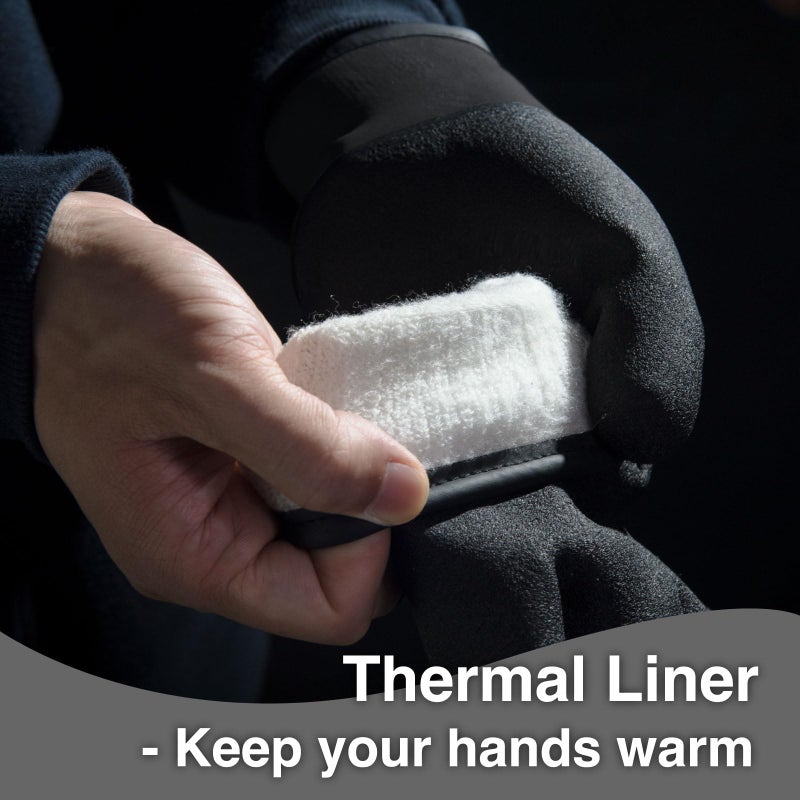 KAYGO Waterproof Thermal Work Gloves, Double Latex Coated, Good Grip and Dexterity, Insulated Liner Warm for Freezer Storage Cold Weather Fishing Winter Outdoor Jobs, KG145W (Full Black, Small) - Image 2